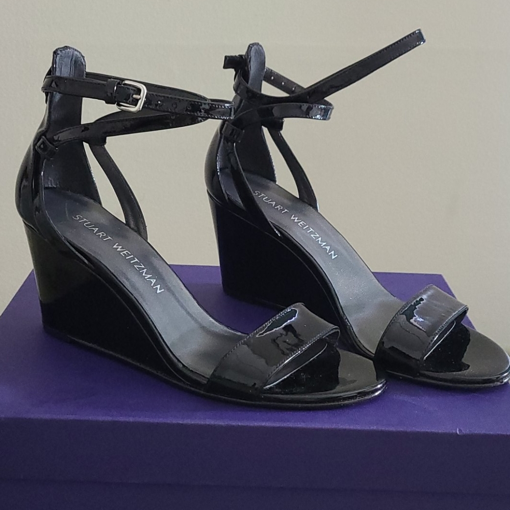Stuart weitzman patent wedge - backdraft - OBO!